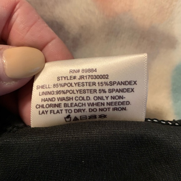 Lace Up High Waisted Floral Pink & Black bikini - Picture 10 of 12